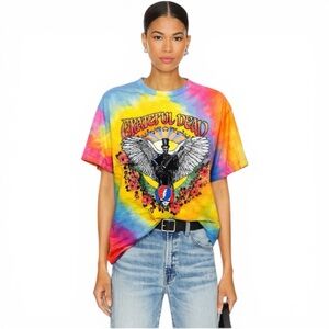 GRATEFUL DEAD Festival 🌈🎸 Y2K Psychedelic Graphic Tie-Dye Graphic T-Shirt 📐S